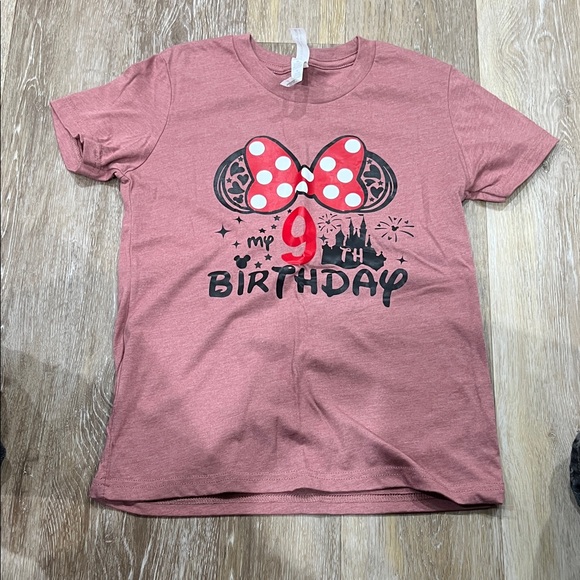 Disney Other - Disney Pink Girls' 9th Birthday Minnie Mouse Tee